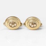 Chopard 18k Yellow Gold Happy Diamonds Cufflinks