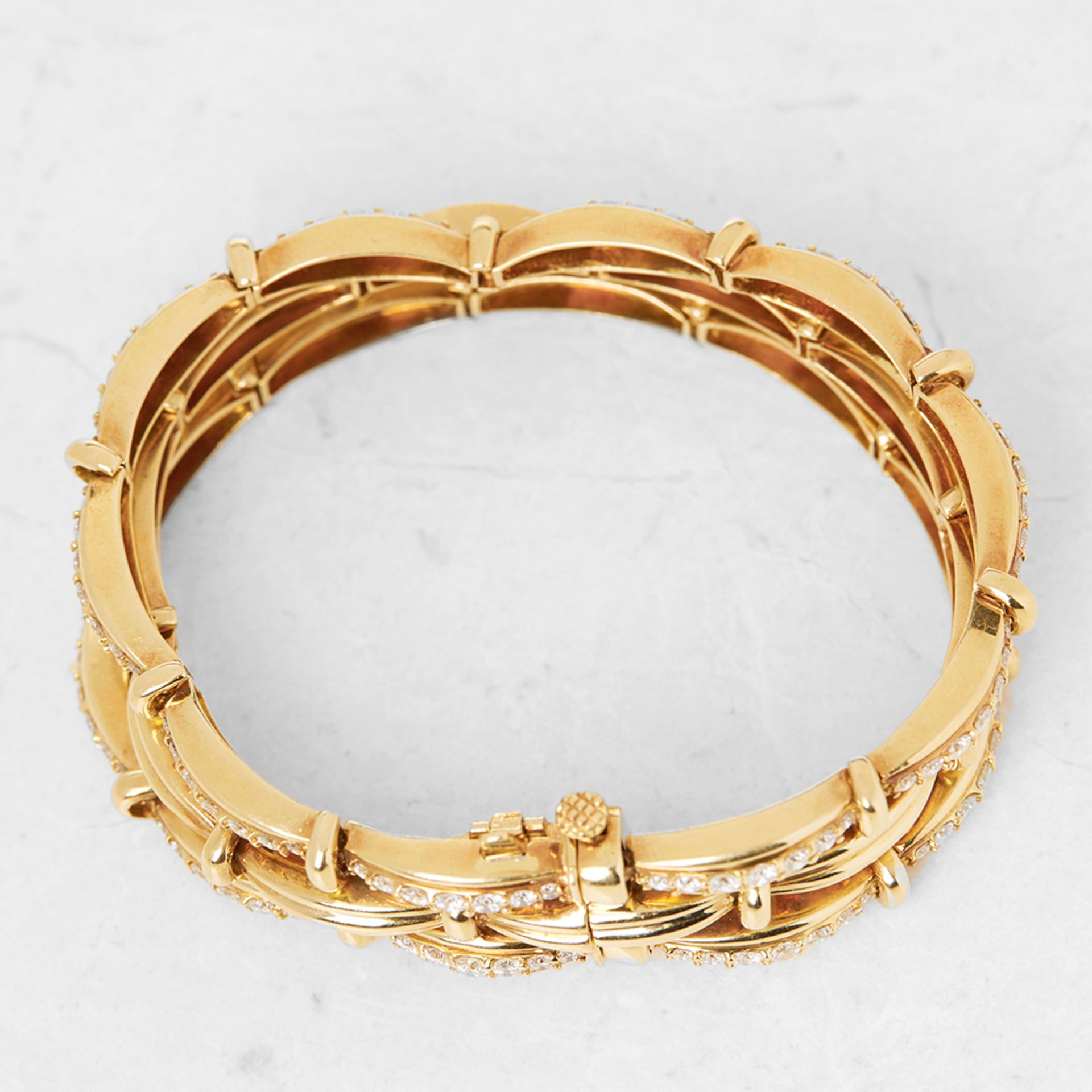 Tiffany & Co. 18k Yellow Gold Diamond Three Strand Vintage Bracelet - Image 9 of 17