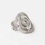 Bulgari 18k White Gold Diamond Cerchi Ring