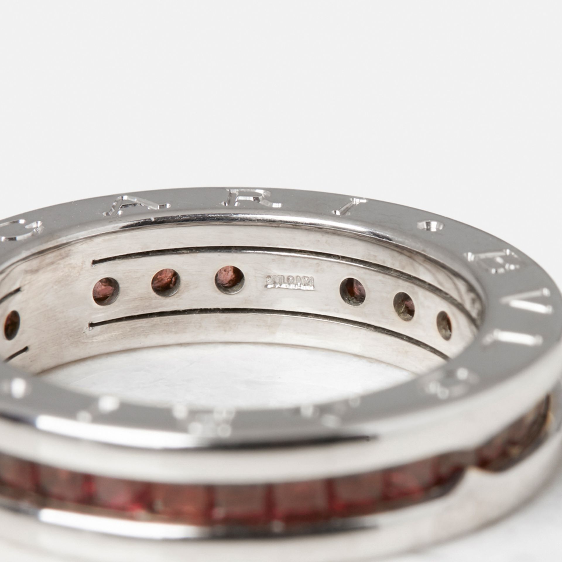 Bulgari 18k White Gold Garnet B.Zero 1 Ring - Image 4 of 8