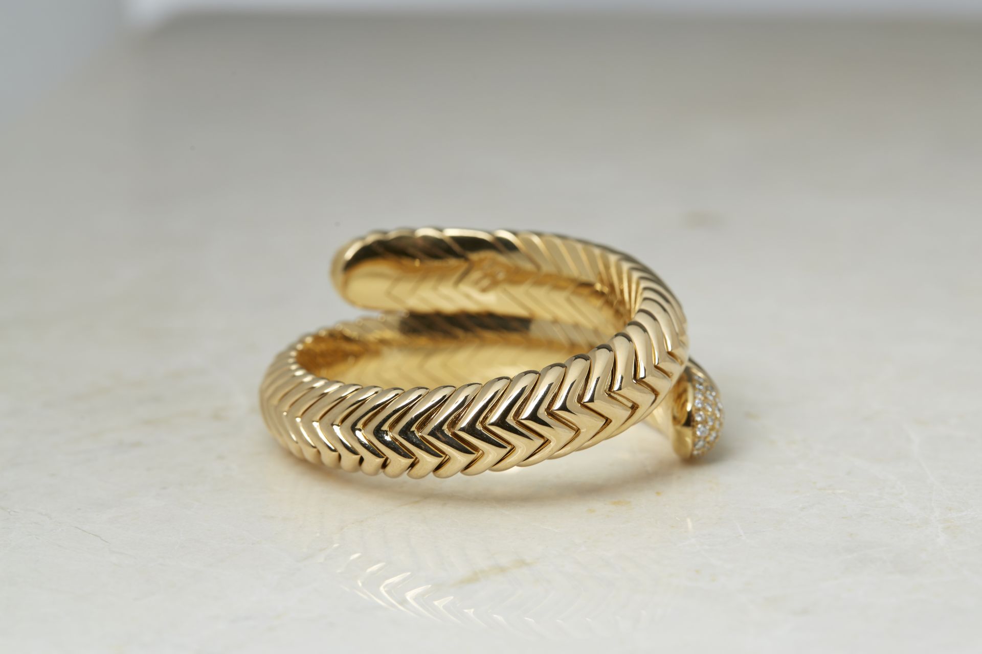 Bulgari 18k Yellow Gold 2.00ct Diamond Serpenti Bracelet - Image 6 of 6