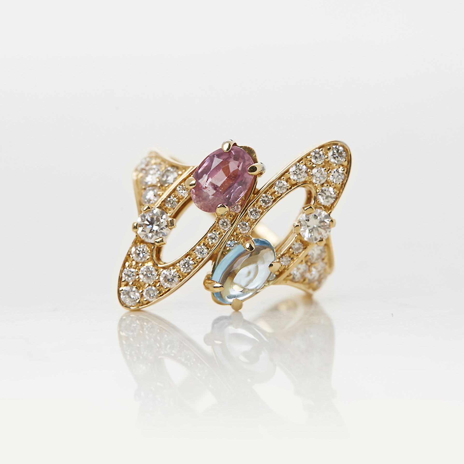 Bulgari 18k Yellow Gold Multi-Gemstone Allegra Ring - Image 4 of 7