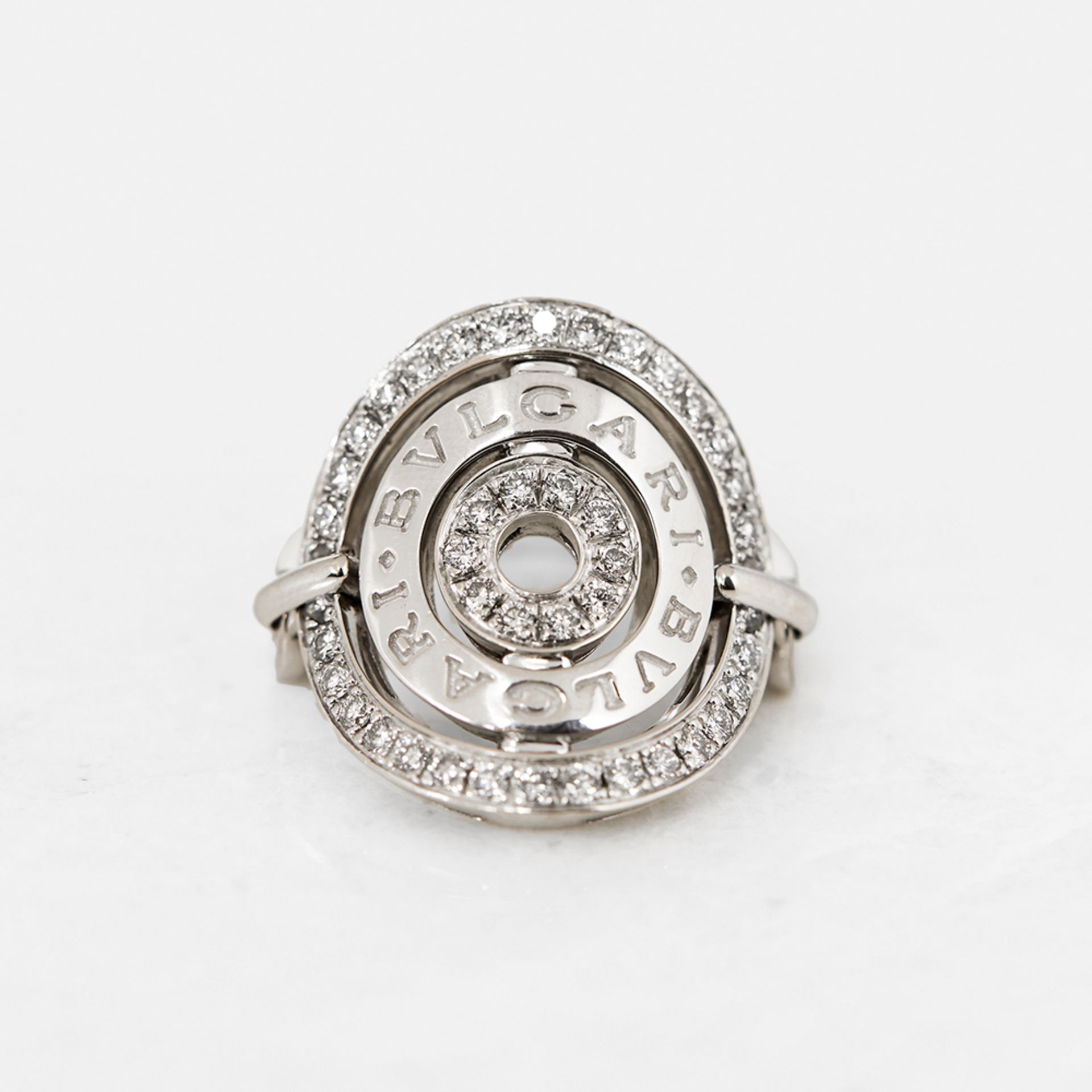 Bulgari 18k White Gold Diamond Cerchi Ring - Image 4 of 12