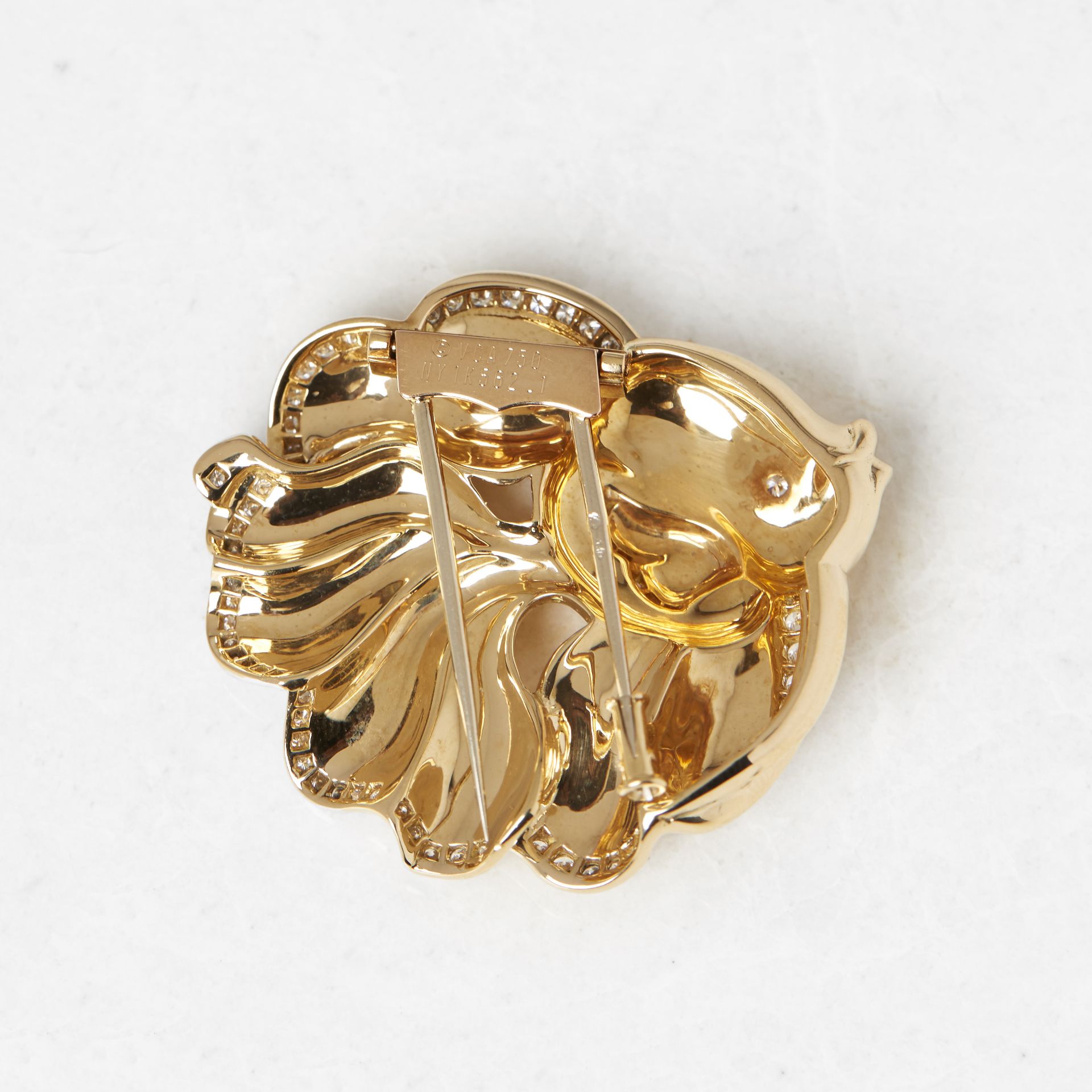 Van Cleef & Arpels 18k Yellow Gold Diamond Vintage Fish Brooch - Image 3 of 9