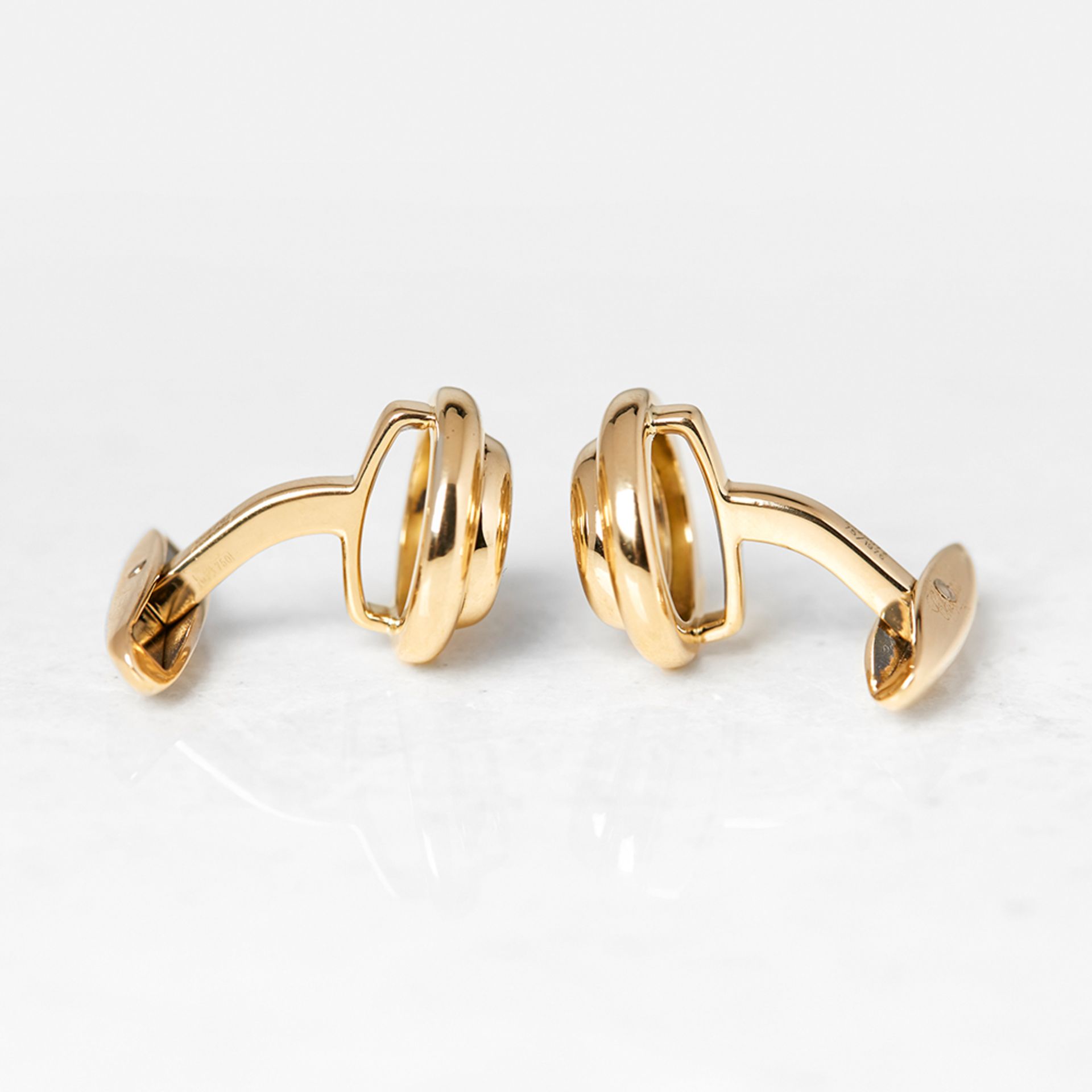 Chopard 18k Yellow Gold Happy Diamonds Cufflinks - Image 4 of 11