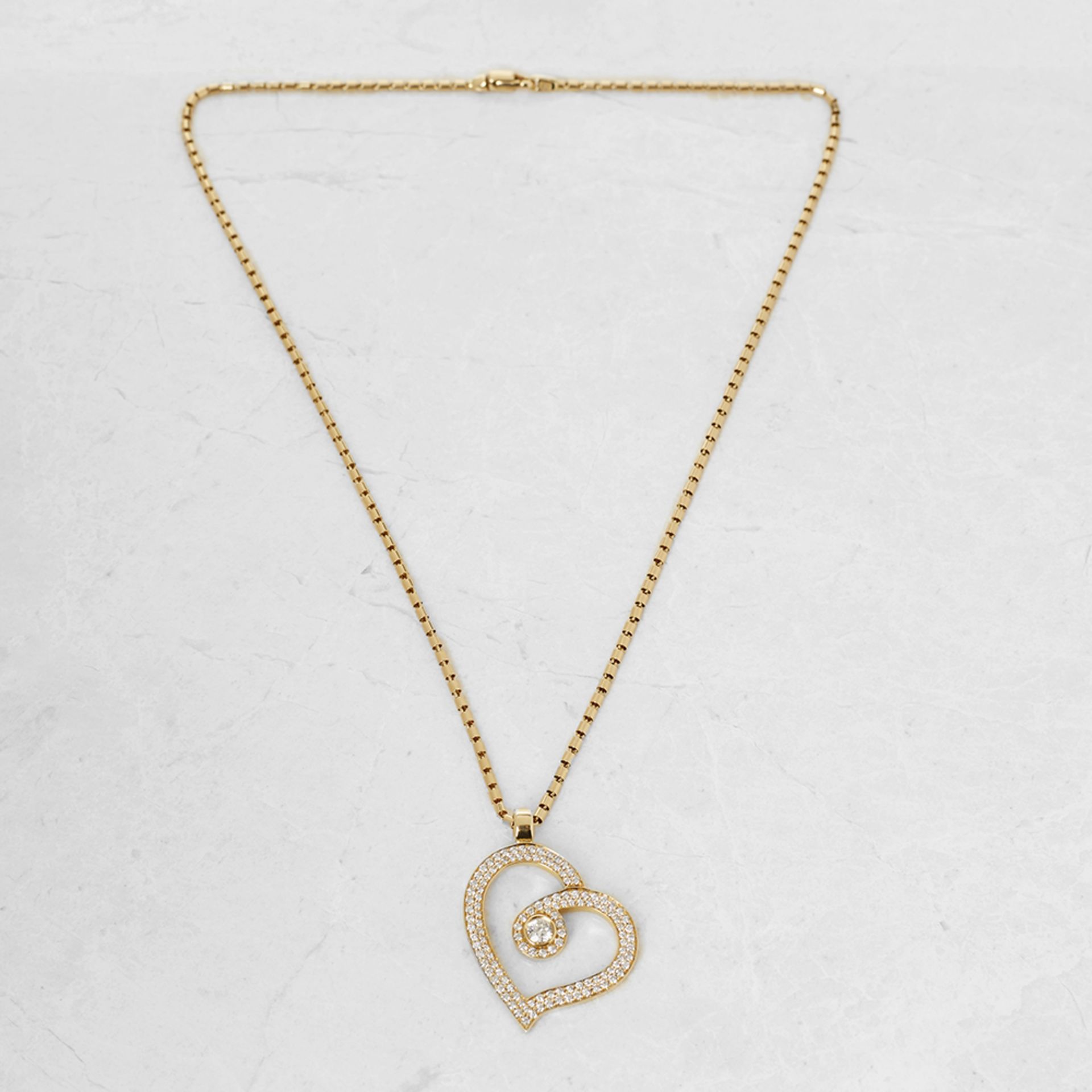 Roberto Coin 18k Yellow Gold Diamond Heart Necklace - Image 9 of 11