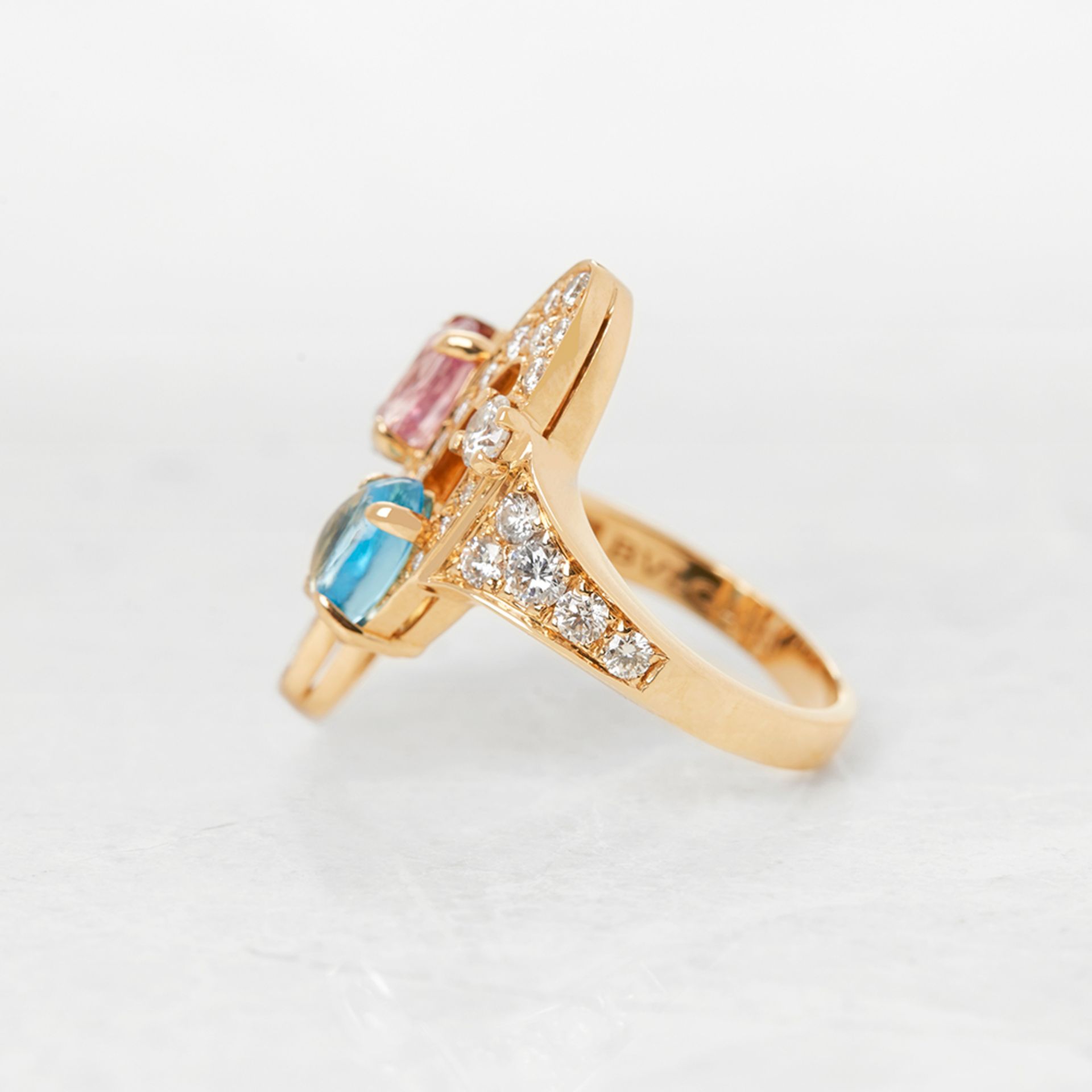 Bulgari 18k Yellow Gold Multi-Gemstone Allegra Ring - Image 5 of 7