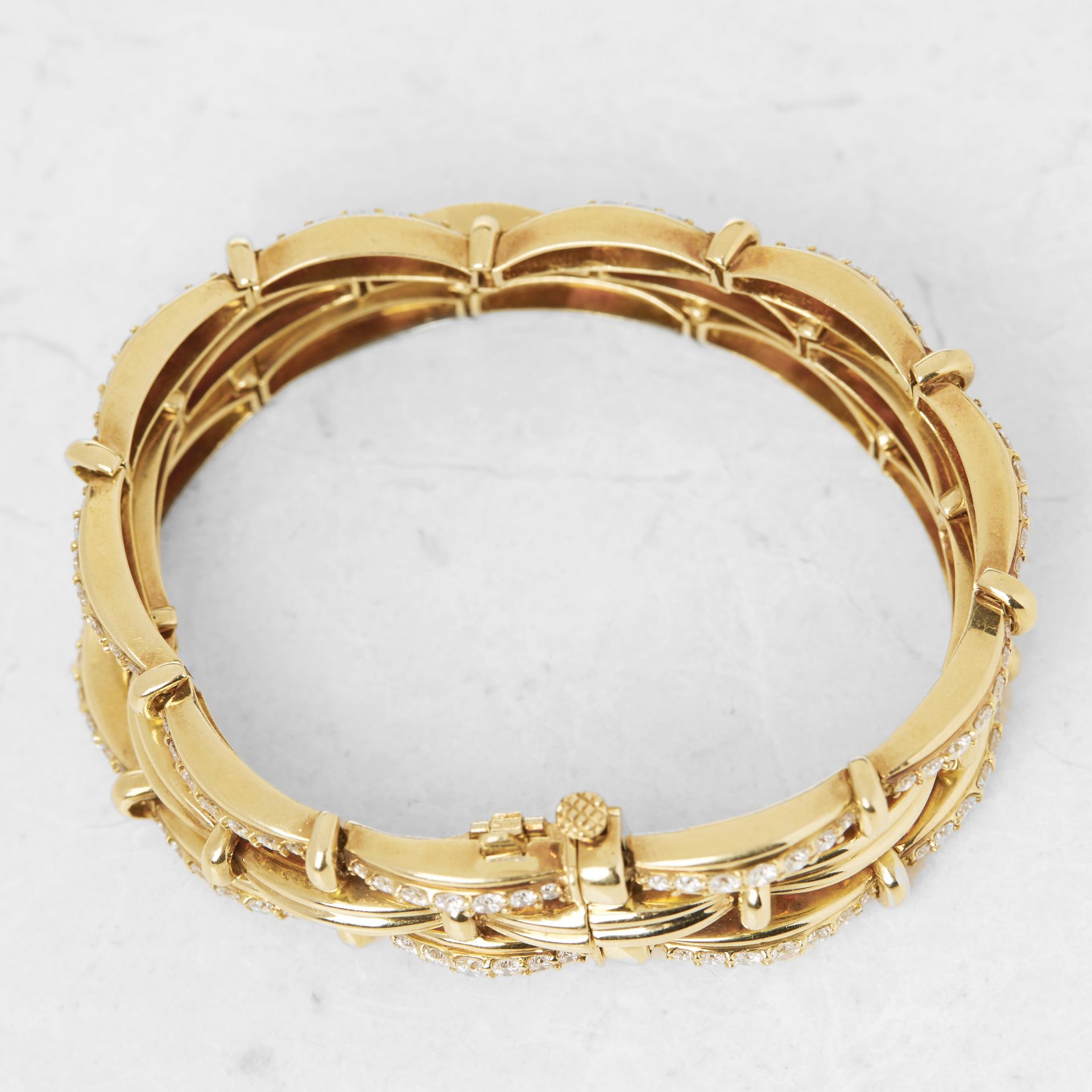 Tiffany & Co. 18k Yellow Gold Diamond Three Strand Vintage Bracelet - Image 11 of 17