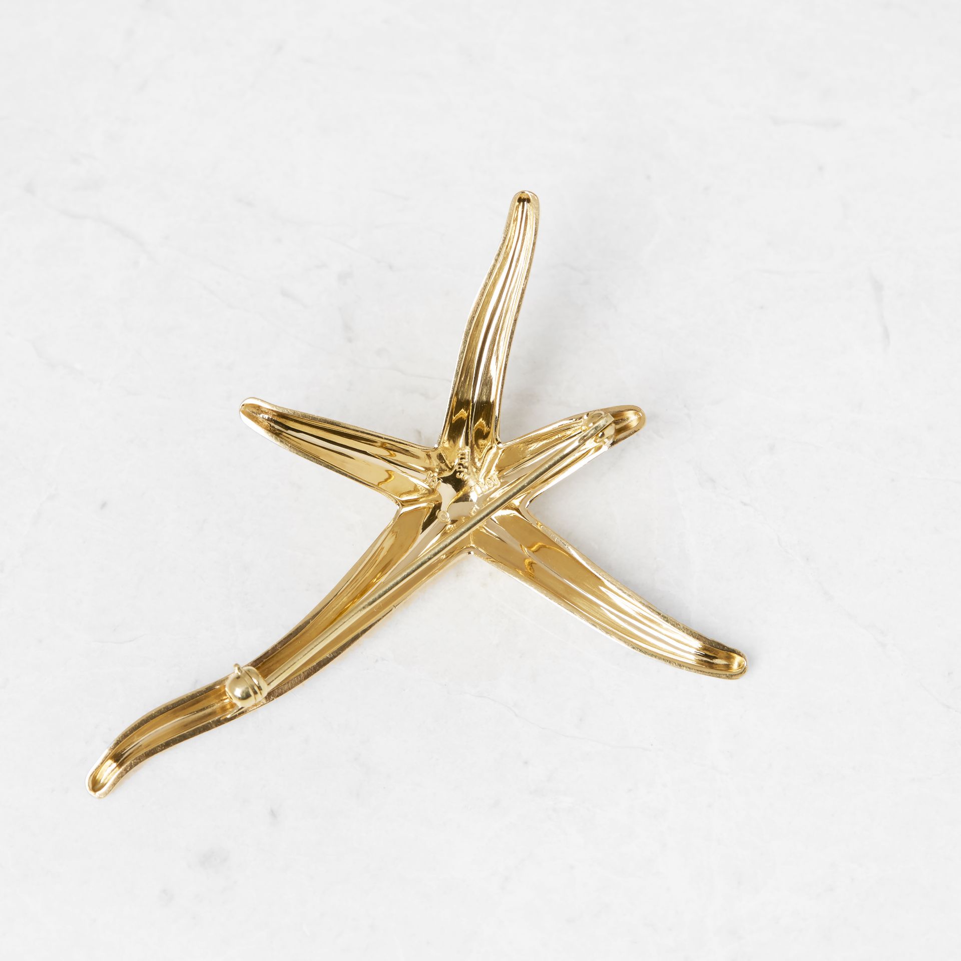 Tiffany & Co. 18k Yellow Gold Starfish Elsa Peretti Brooch - Image 6 of 9