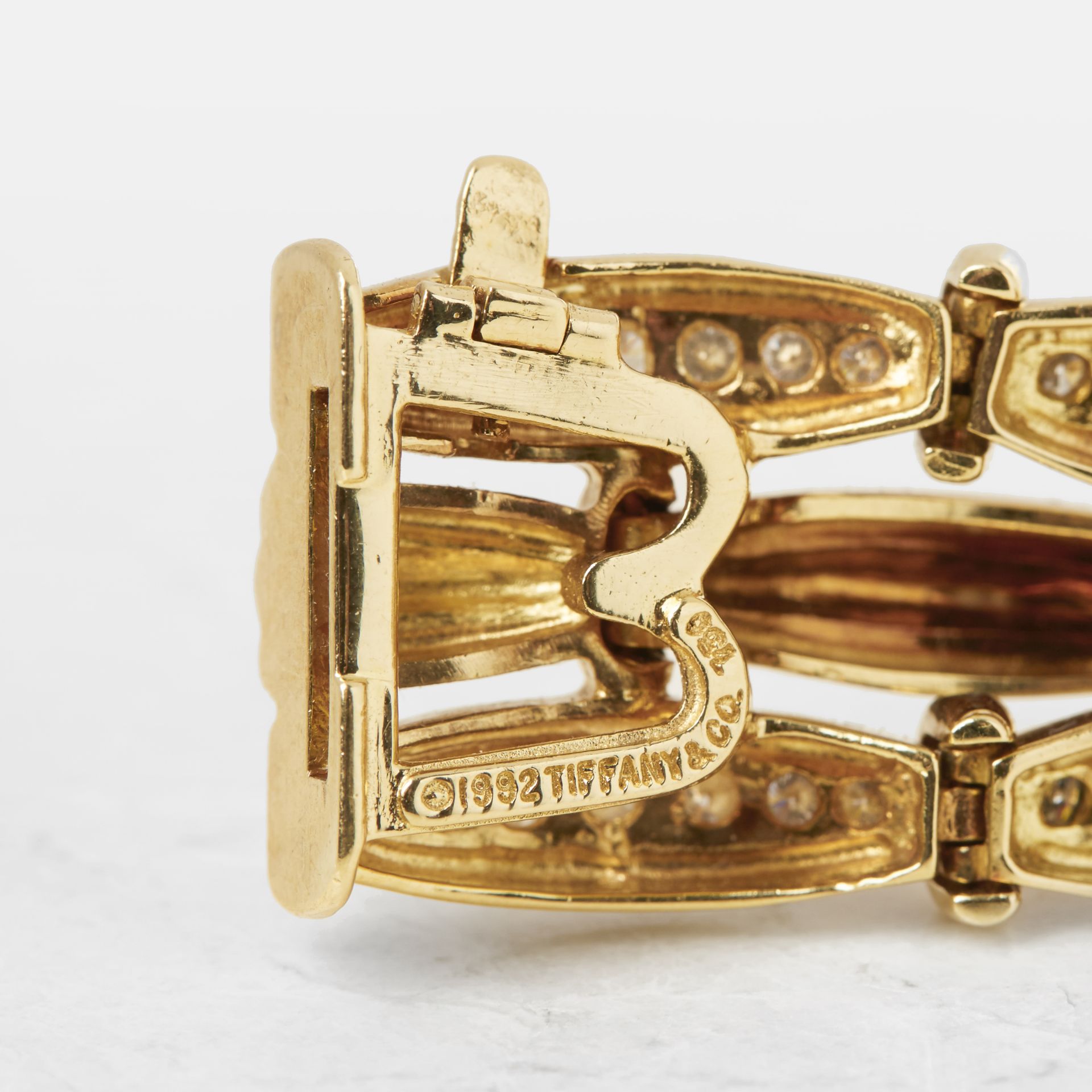 Tiffany & Co. 18k Yellow Gold Diamond Three Strand Vintage Bracelet - Image 16 of 17