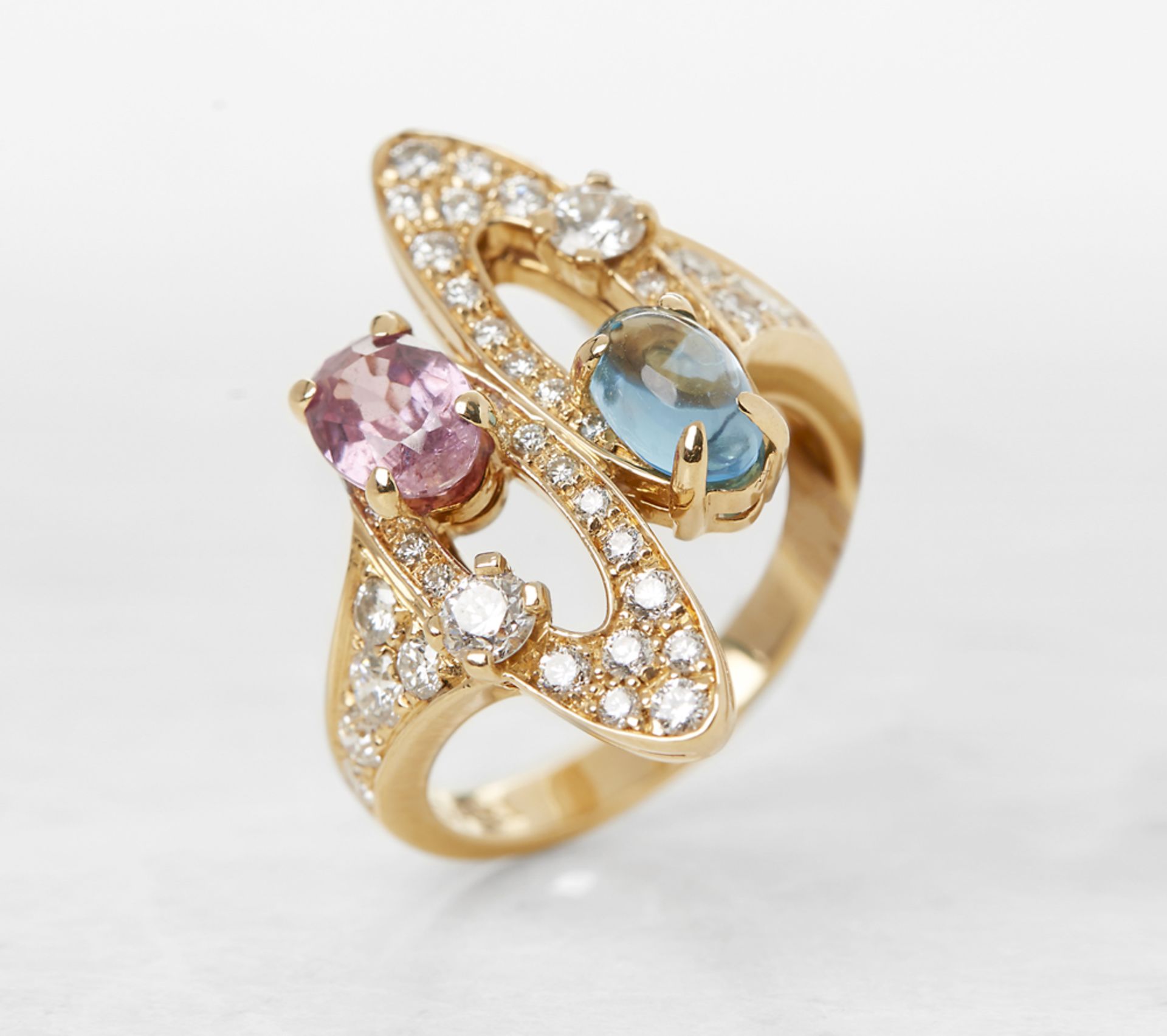 Bulgari 18k Yellow Gold Multi-Gemstone Allegra Ring