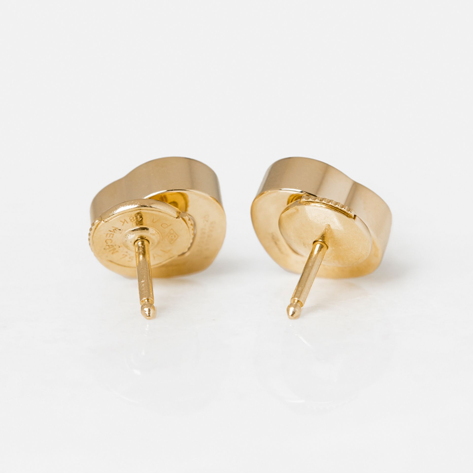 Chopard 18k Yellow Gold Happy Diamonds Stud Earrings - Image 6 of 10