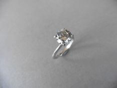 2.16ct diamond solitaire ring set in 18ct white gold. M colour and si3 clarity. High 4 claw setting,