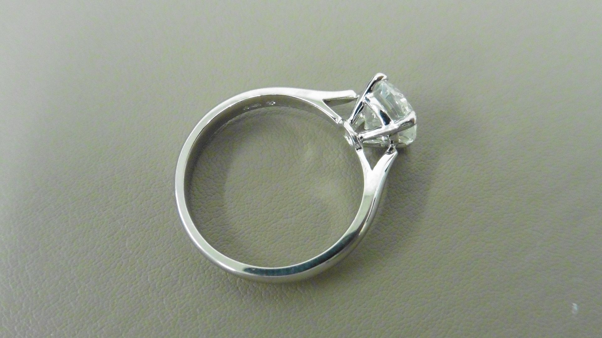 2.10ct diamond solitaire ring set in platinum. Brilliant cut diamond, I colour and I1 clarity. 4 - Image 2 of 3