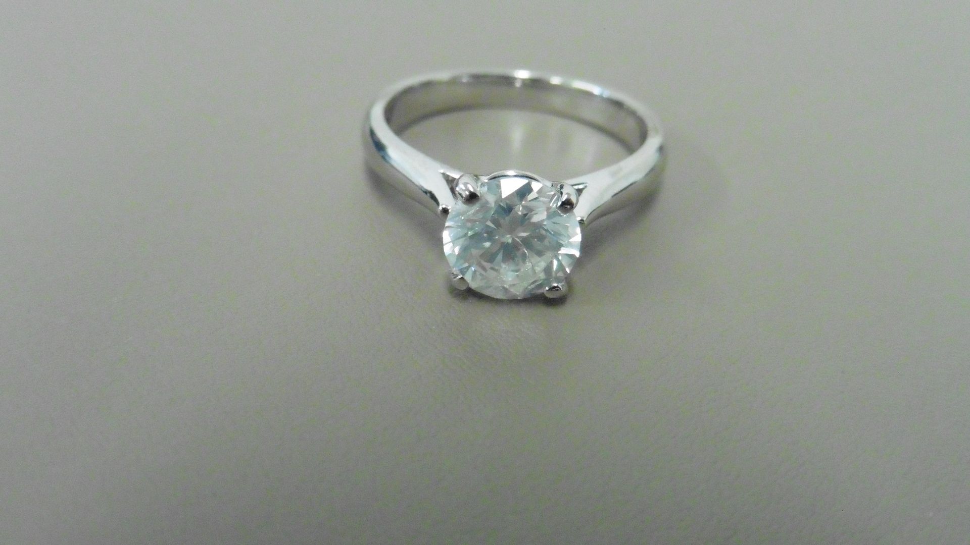 2.10ct diamond solitaire ring set in platinum. Brilliant cut diamond, I colour and I1 clarity. 4 - Image 3 of 3