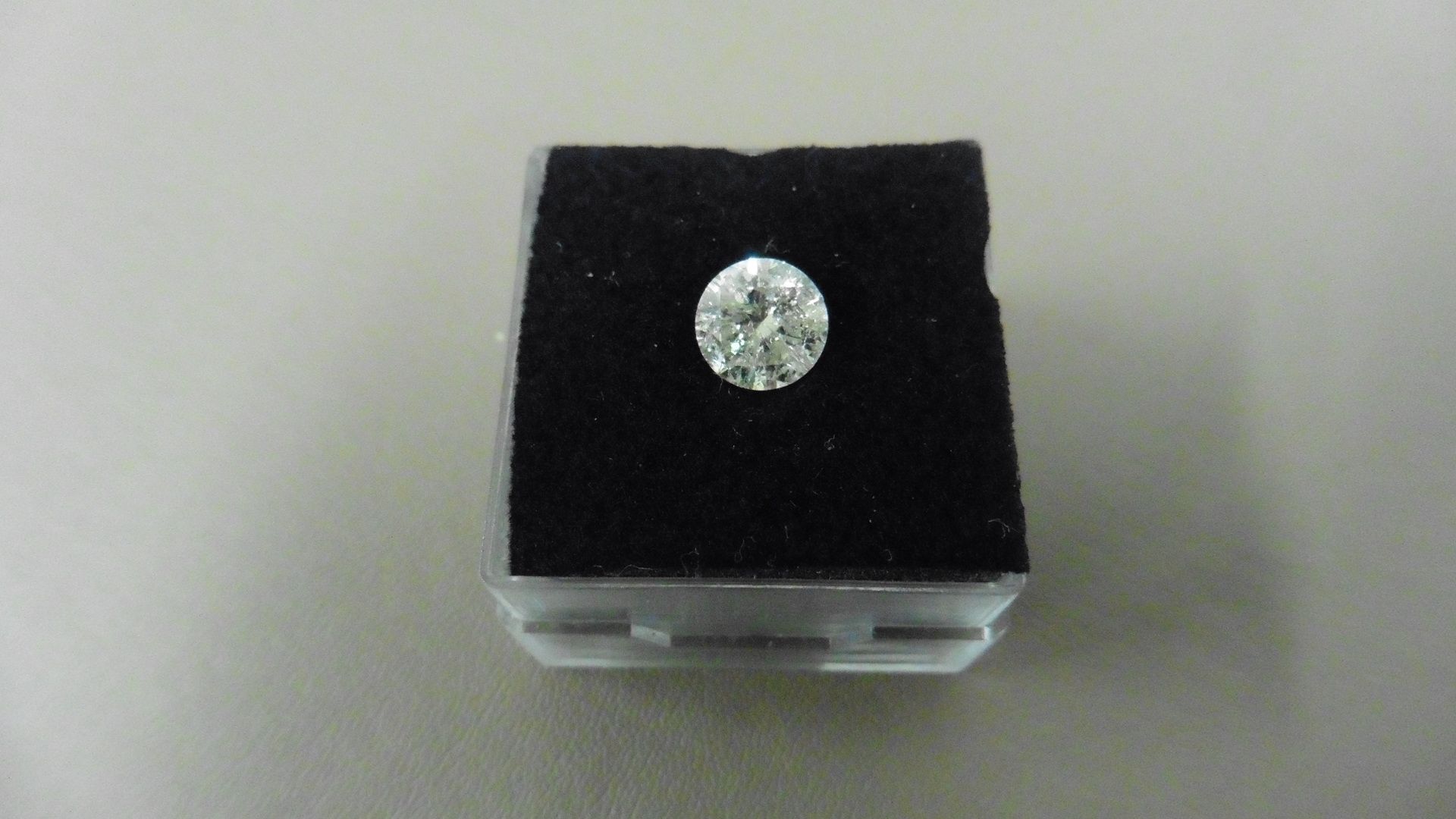 1.16ct Brilliant Cut Diamond, Enhanced stone. I colour, I2 clarity. 6.68 x 4.06mm. Valued at £1490 - Image 4 of 4