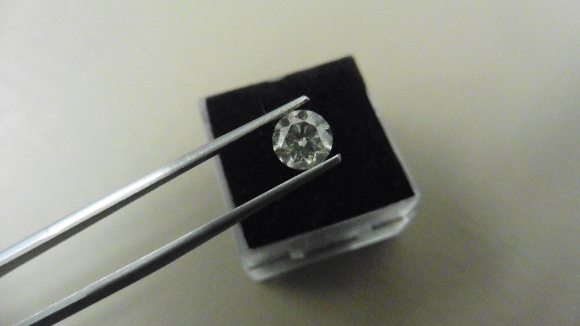 1.01ct Brilliant Cut Diamond, Enhanced stone. L colour, I1 clarity. 6.04 x 4.16mm. Valued at £1490