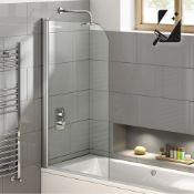 (M25) 800mm - 6mm - EasyClean Straight Bath Screen RRP £224.99 6mm Tempered Saftey Glass Screen -