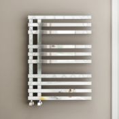 (M4) 800x600mm Chrome Designer Towel Radiator -Square Rail RRP £449.99 Designer Stainless Steel