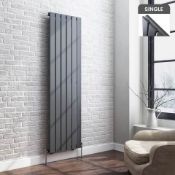 (M39) 1600x452mm Anthracite Single Flat Panel Vertical Radiator RRP £207.99 Designer Touch Ultra-