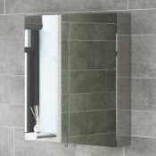 (M19) 670x600mm Liberty Stainless Steel Double Door Mirror Cabinet RRP £262.99 Perfect Reflection