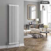 (M35) 1500x380mm White Double Panel Vertical Colosseum Traditional Radiator RRP £339.99 Classic