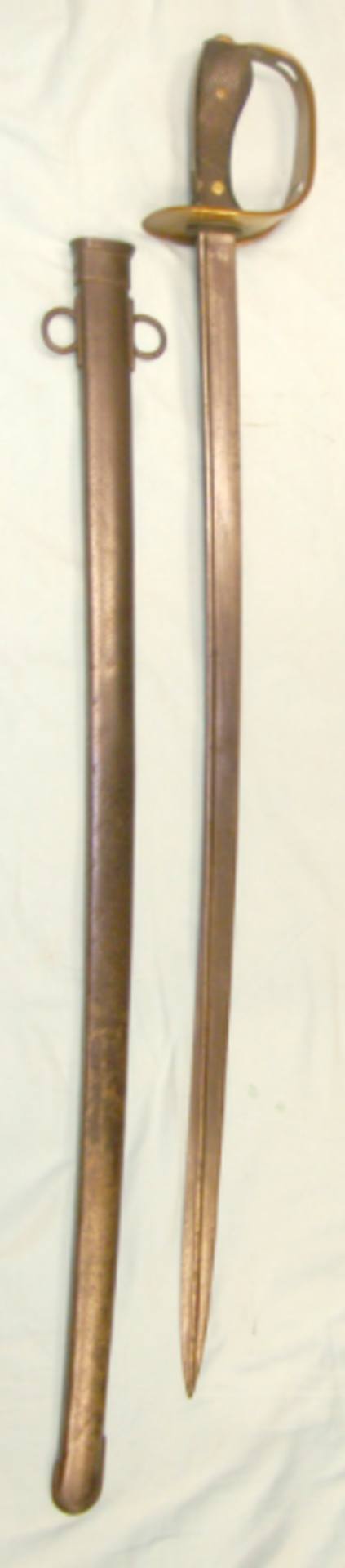 Scarce, WW1 Era Turkish Cavalry Sword With German Made Blade & Scabbard. - Image 2 of 3