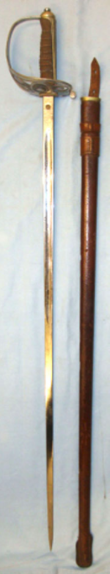 Edwardian/ WW1 Era Kings Crown Grenadier Guards Officer's 'Walking Out' Infantry Levee Sword - Image 3 of 3