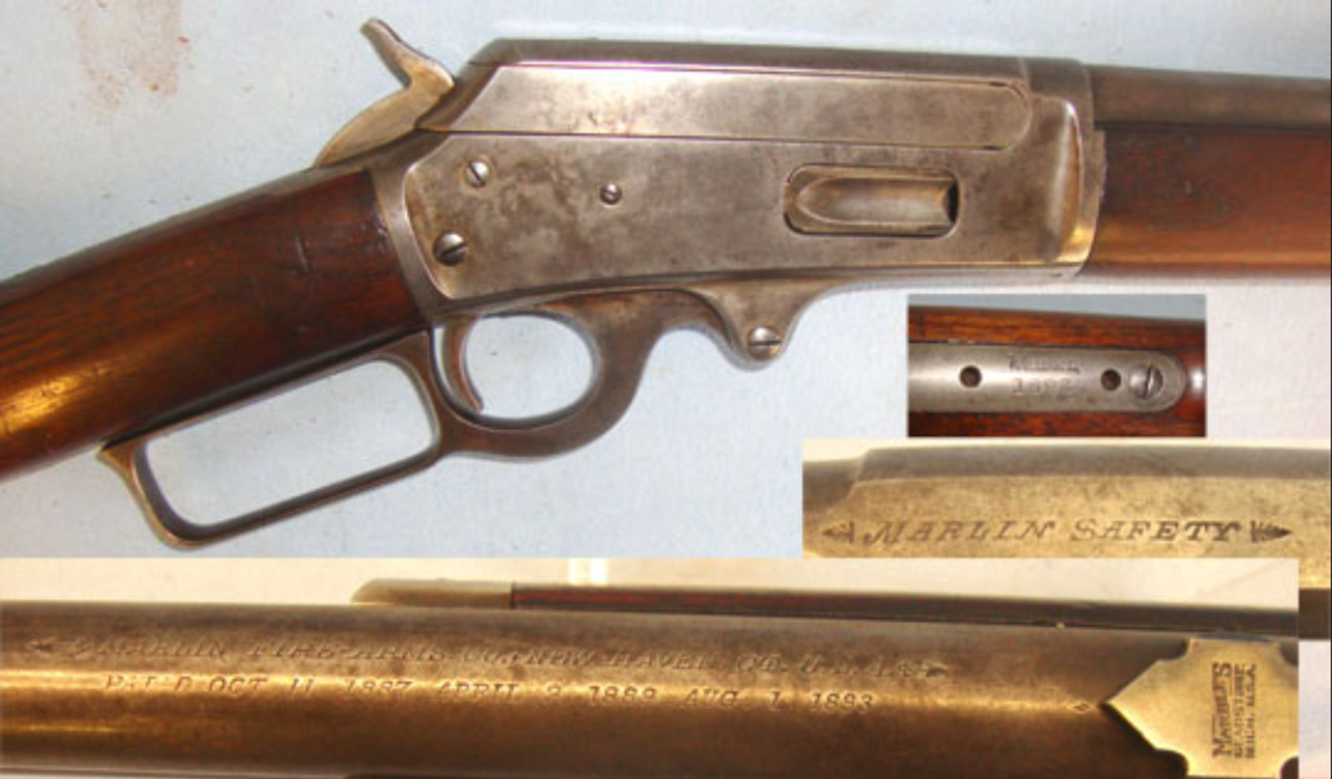 Marlin Safety Model 1893 .32-40 Obsolete Calibre Lever Action Rifle With Tube Magazine. - Image 3 of 3