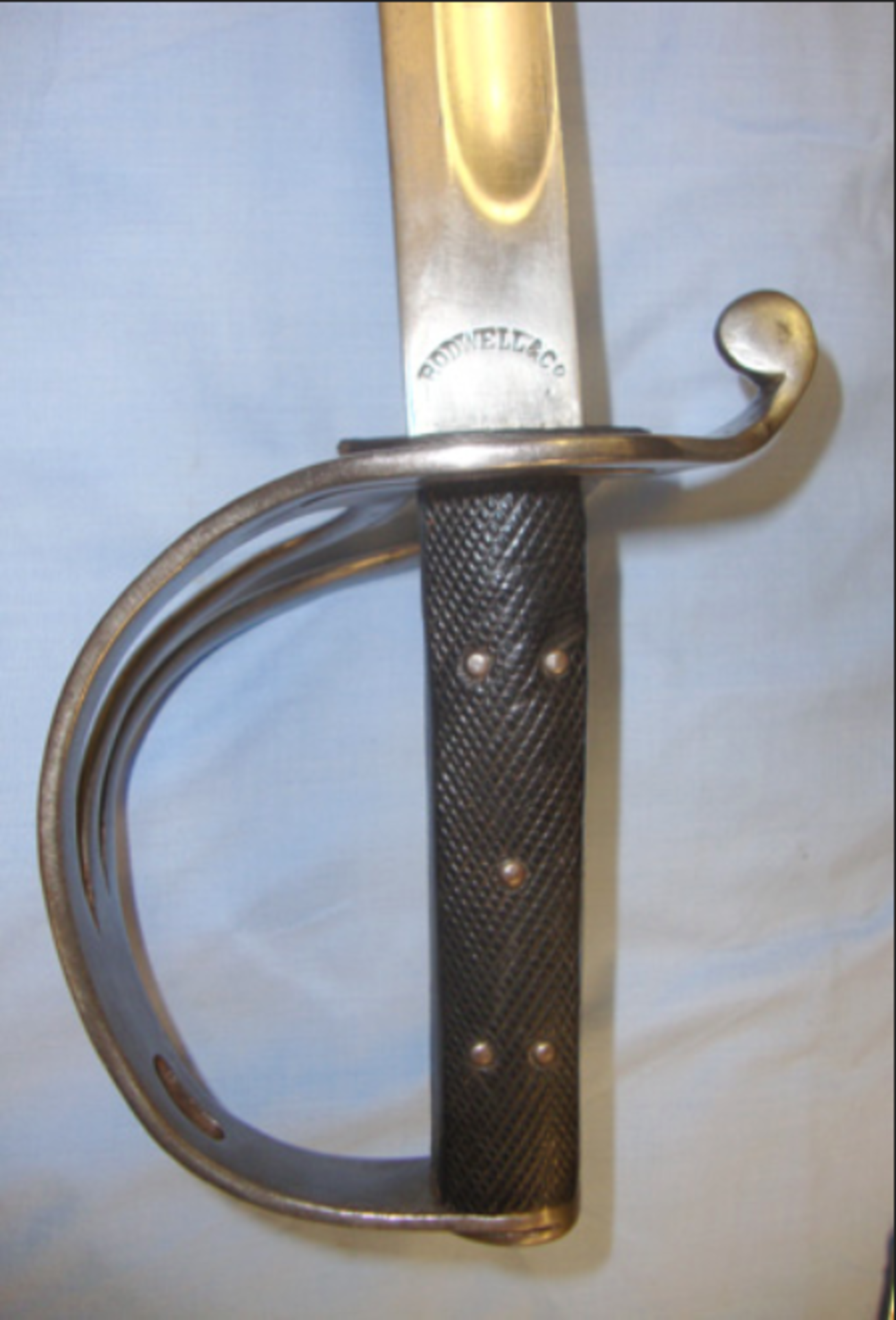 British 1850 Pattern Cavalry Trooper's Sword By Rodwell & Co With Leather Scabbard. - Image 3 of 3