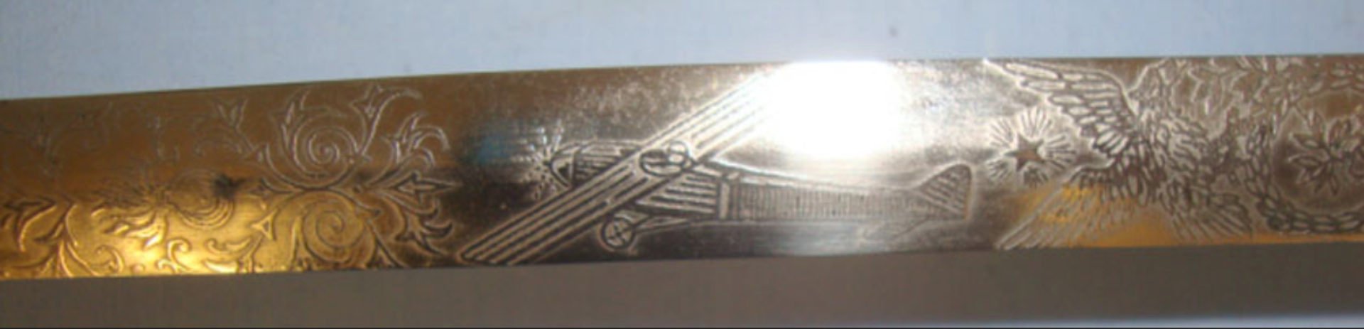 1930's/ WW2 Era Italian Royal Air Force (Regia Aeronautica ) Officer's Dress Sword With Etched Blade - Image 2 of 3