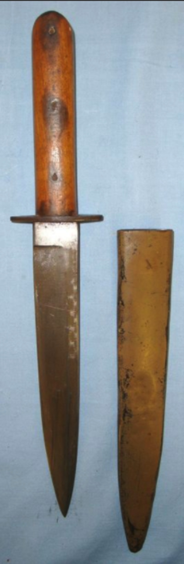 RARE, WW1 Austro Hungarian Trench Fighting Knife By Joachim Winternitz, Steyr, Austria & Scabbard. - Image 3 of 3