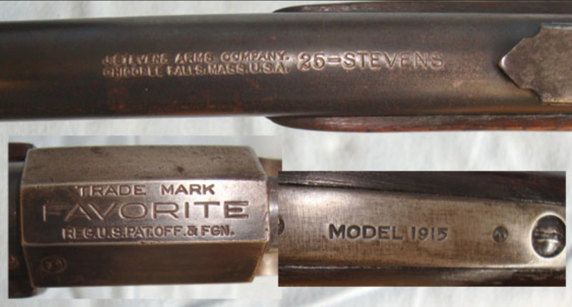 American Stevens Arms Co Model 1915 'Favorite' .25 Rim Fire Under Lever Single Shot 'Take Down' - Image 2 of 3