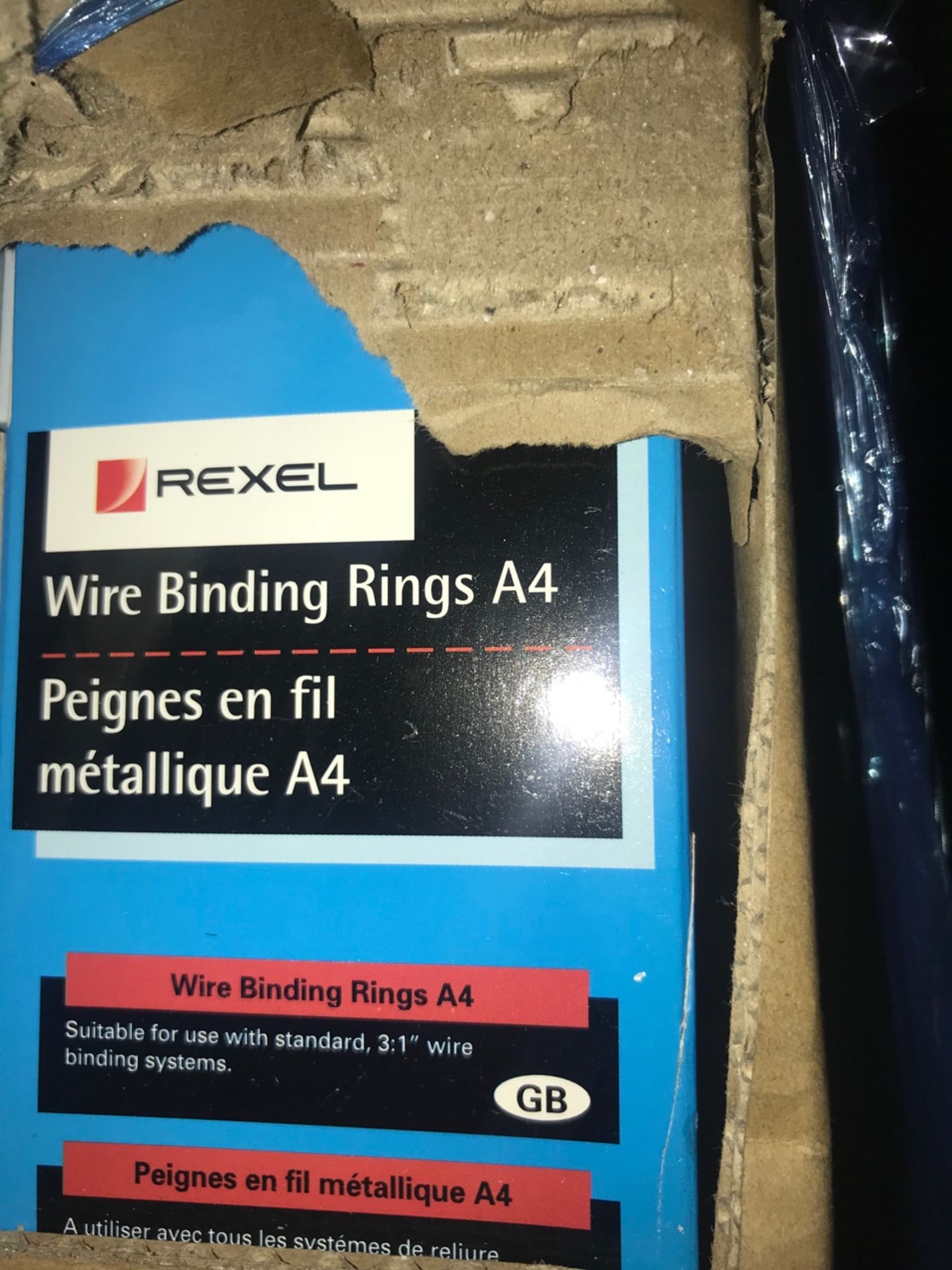 Pallet No- 12 - Approx 30 Boxes Of Rexel Wire Binding Rings A4. 25 Per Pack, 20 Packs In Box ( - Image 3 of 3