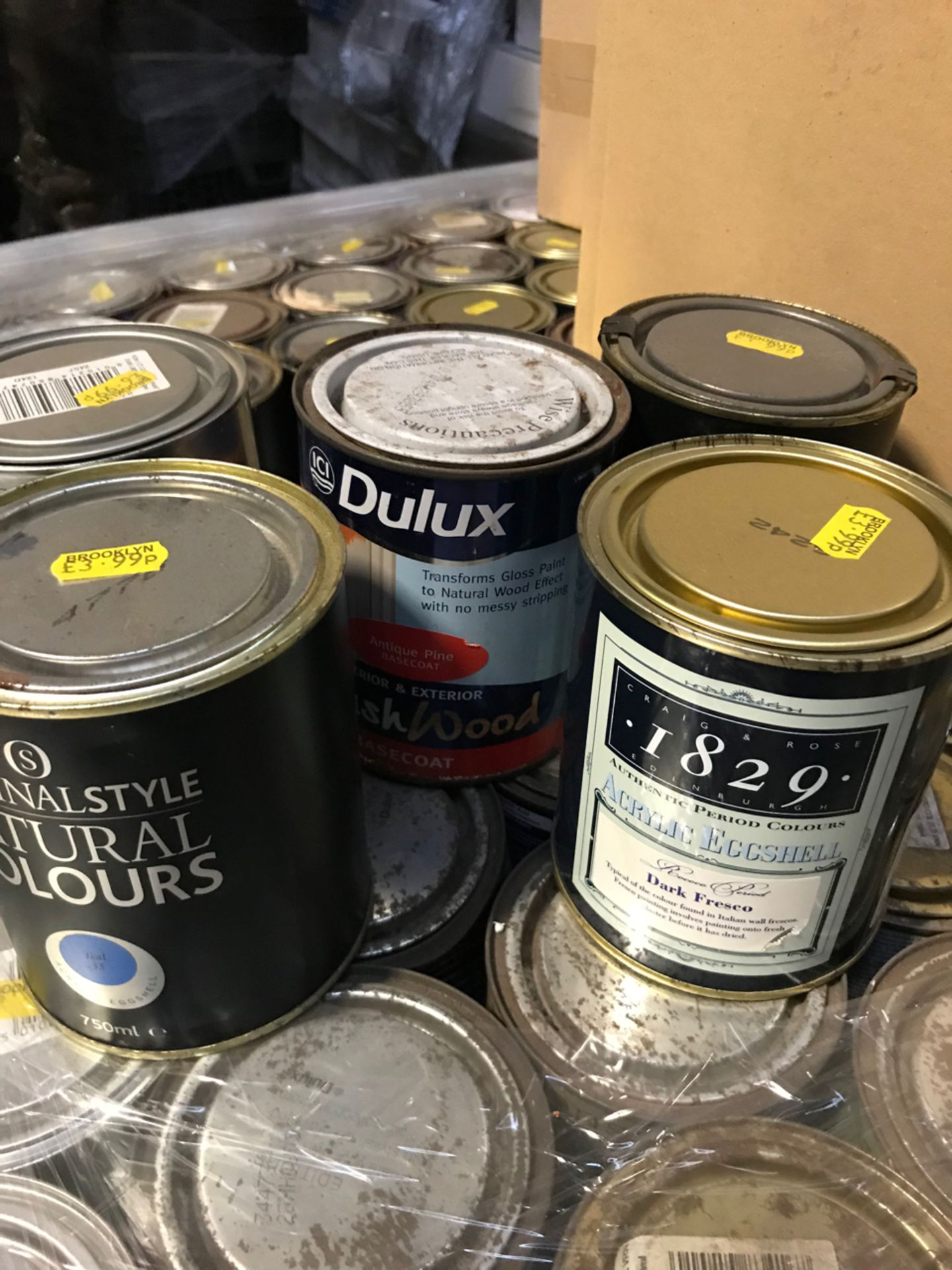 Pallet No- 76 - Approx 840 Tins Of 750mm Paint. Various Brands Inc. Ronseal & Dulex Suitable For - Image 2 of 5