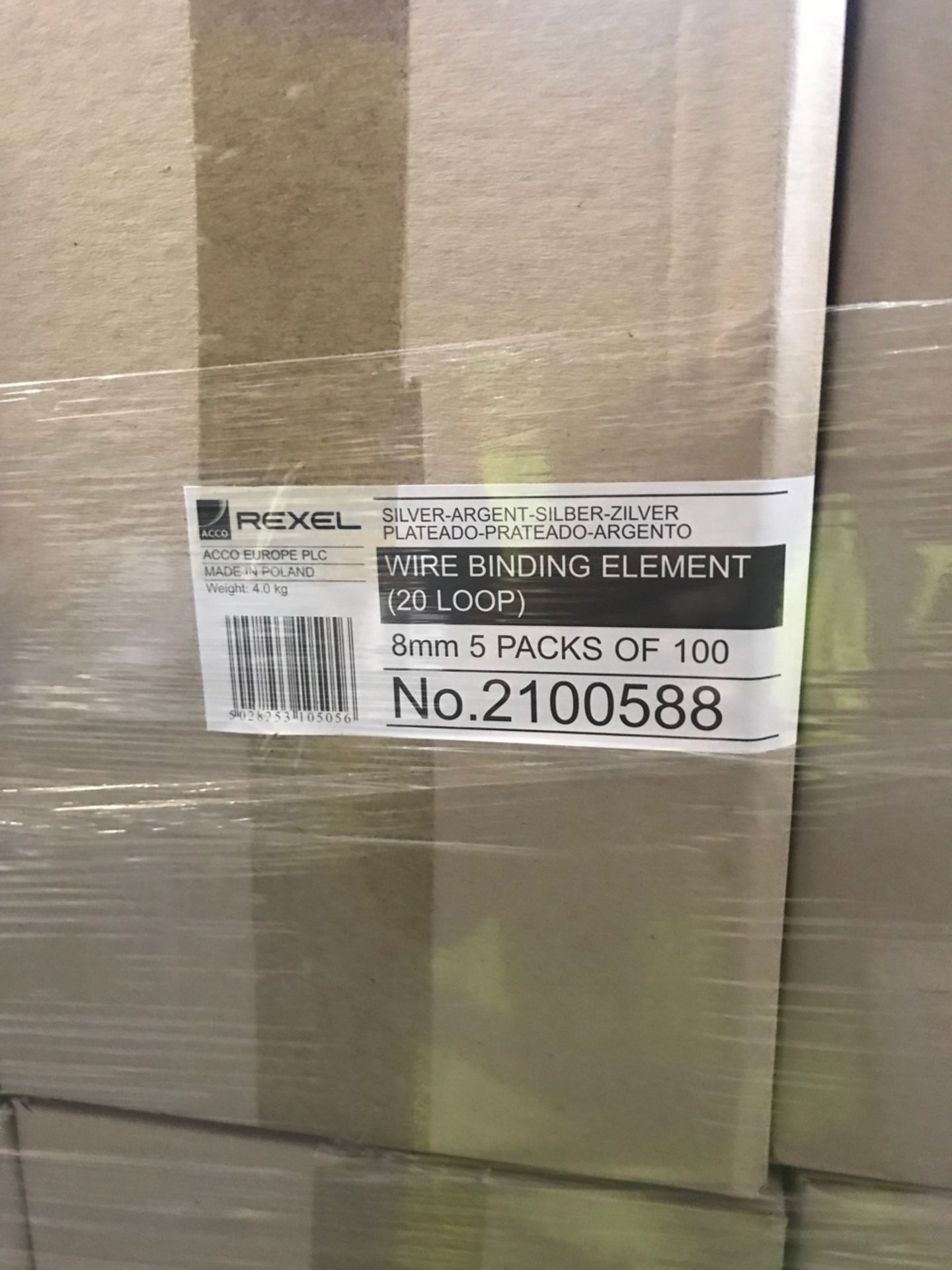 Pallet No- 38 - Approx 15 Boxes Of Rexel Wire Binding Rings A4. 10 Per Pack, 5 Packs In Box ( - Image 4 of 4