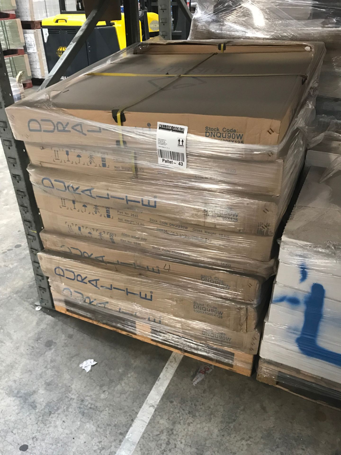 Pallet No- 43 - 9 Boxes Of Duralite Shower Trays