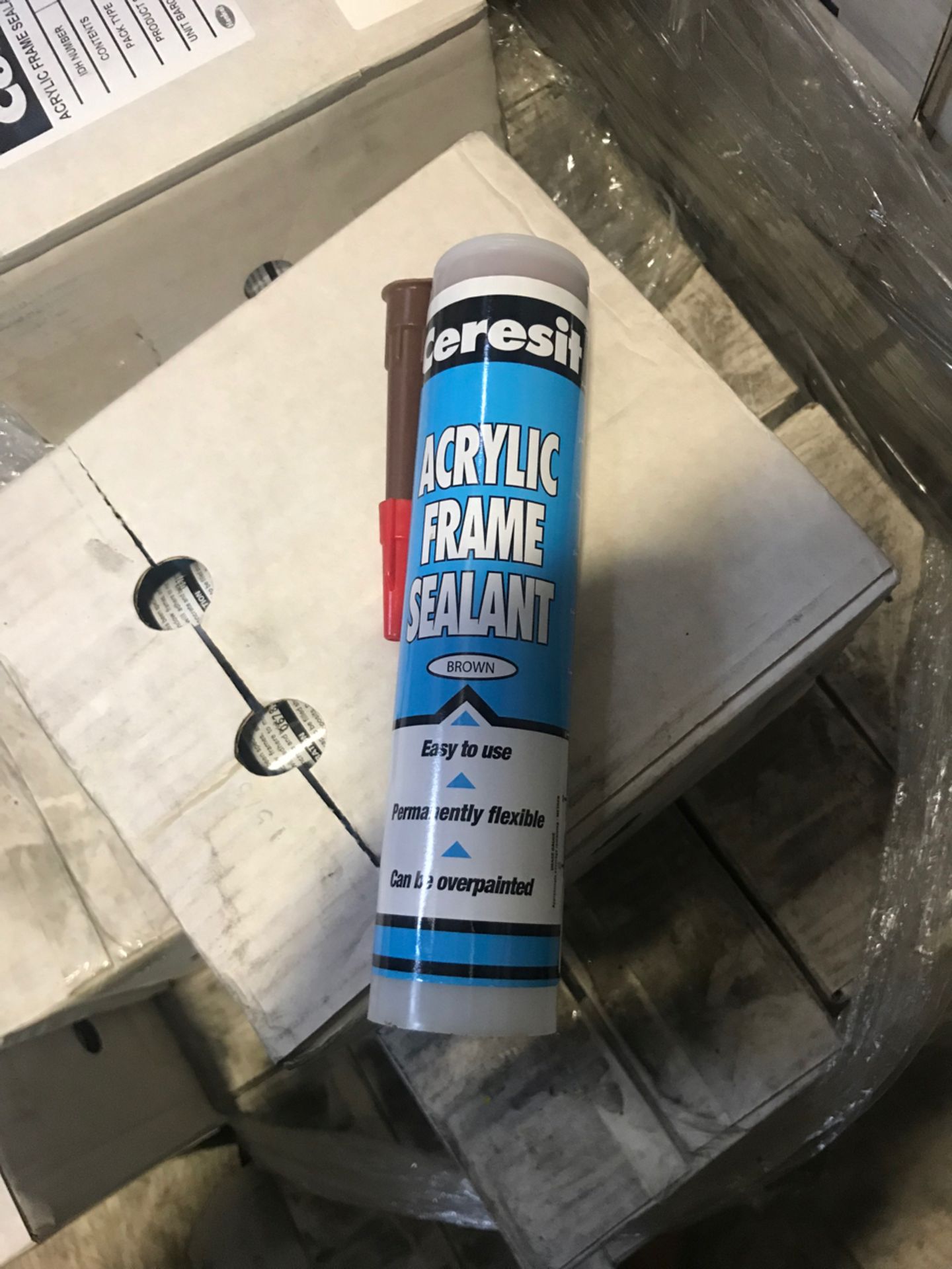 Pallet No- 16 - 40 Boxes Of Ceresit Acrylic Frame Sealant In Brown, 12 Per Box - Image 2 of 5