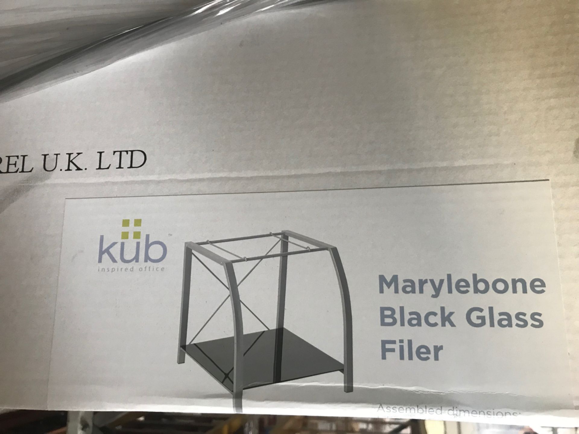 Pallet No- 25 - 36 Boxes Of Marylebone Black Glass Filer - 1 Per Box