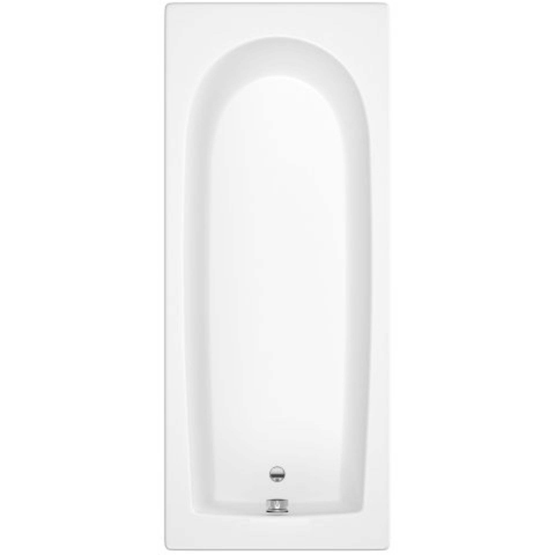 (P97) 1600x700x550mm Round Single Ended Bath. RRP £299.99. This brilliant white straight bath