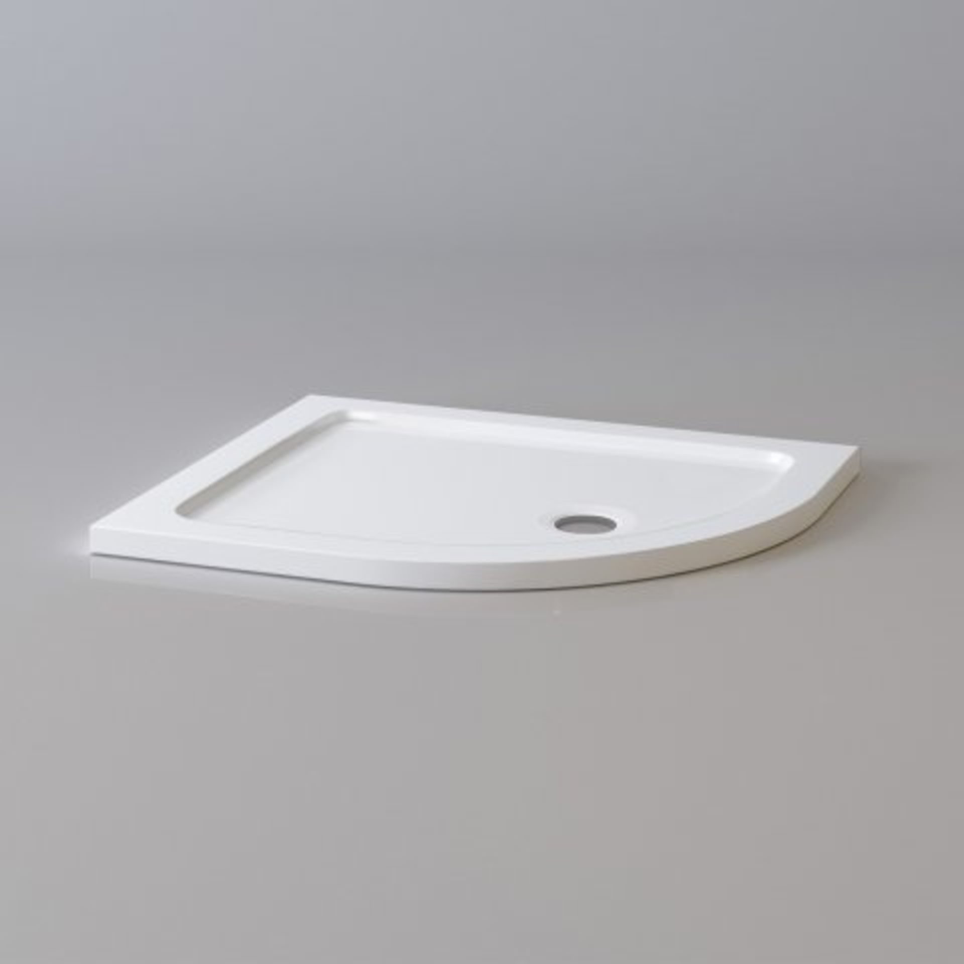 (P269) 900x760mm Offset Quadrant Ultraslim Stone Shower Tray - Right. RRP £224.99. Magnificently