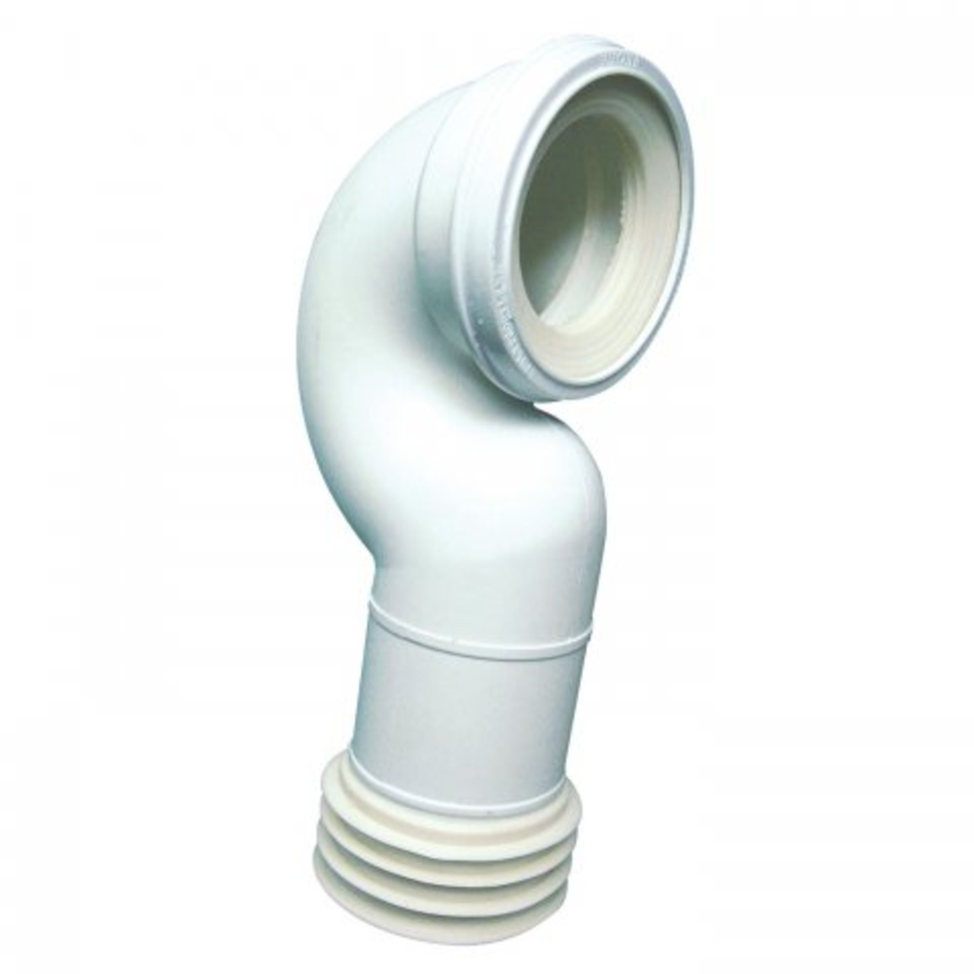 (O157) Wirquin Swan Pan Connector. 350mm long 85 - 105mm pan outlet connector 104 - 110mm drain