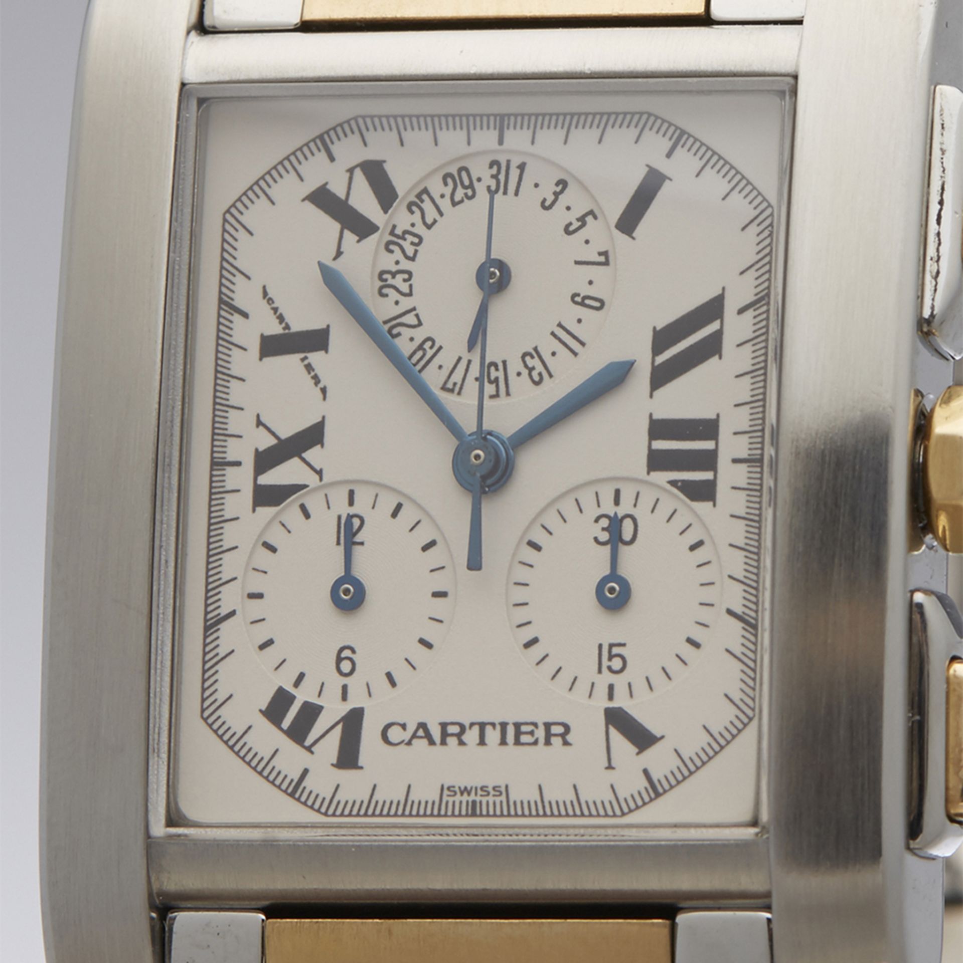 Cartier, Tank Francaise Chronoreflex 28mm Stainless Steel & 18k Yellow Gold 2303 or W51004Q4