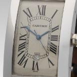 Cartier, Tank Americaine 27mm 18k White Gold 1741