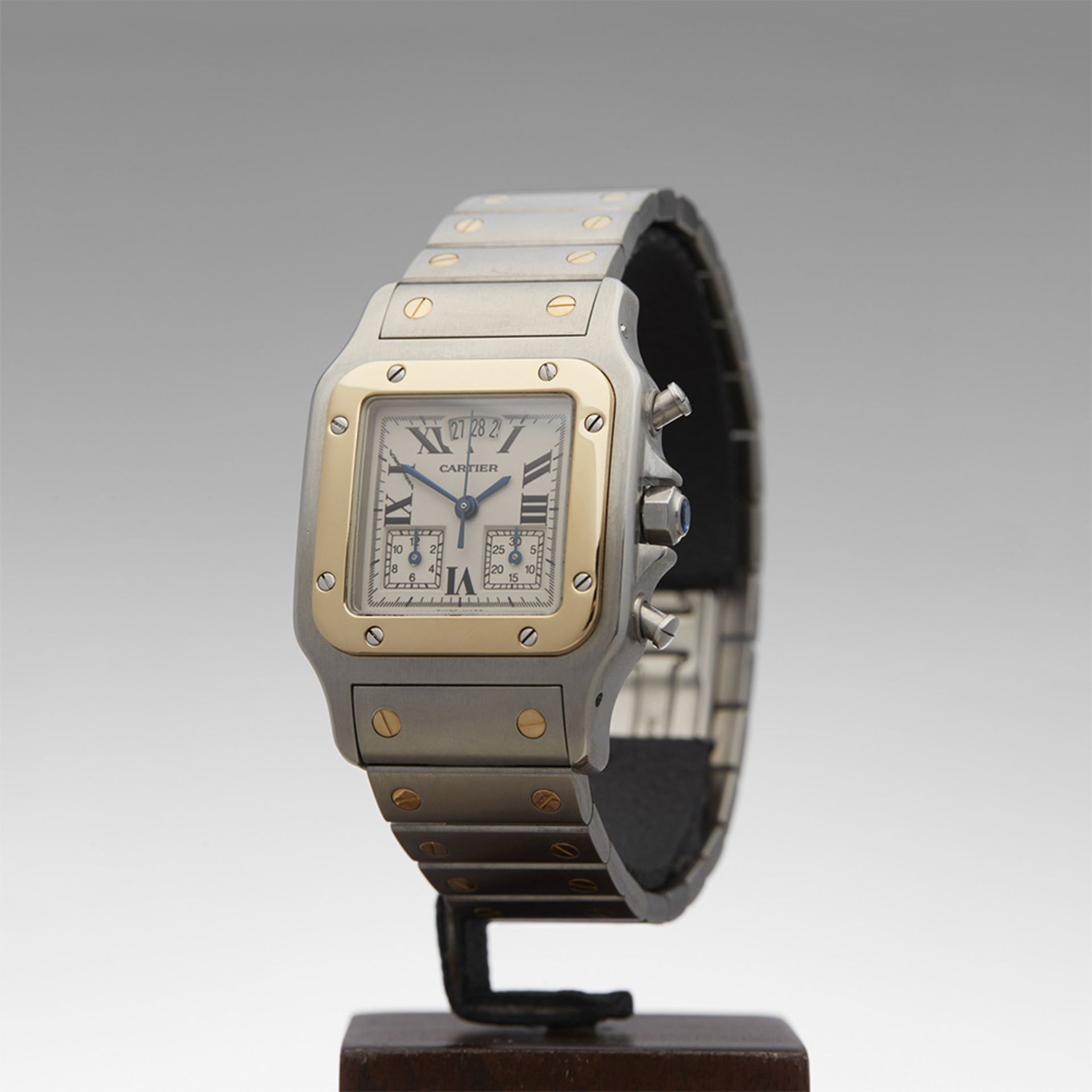 Cartier, Santos Galbee Chronograph 30mm Stainless Steel & 18k Yellow Gold 2425 or W20042C4 - Image 3 of 9