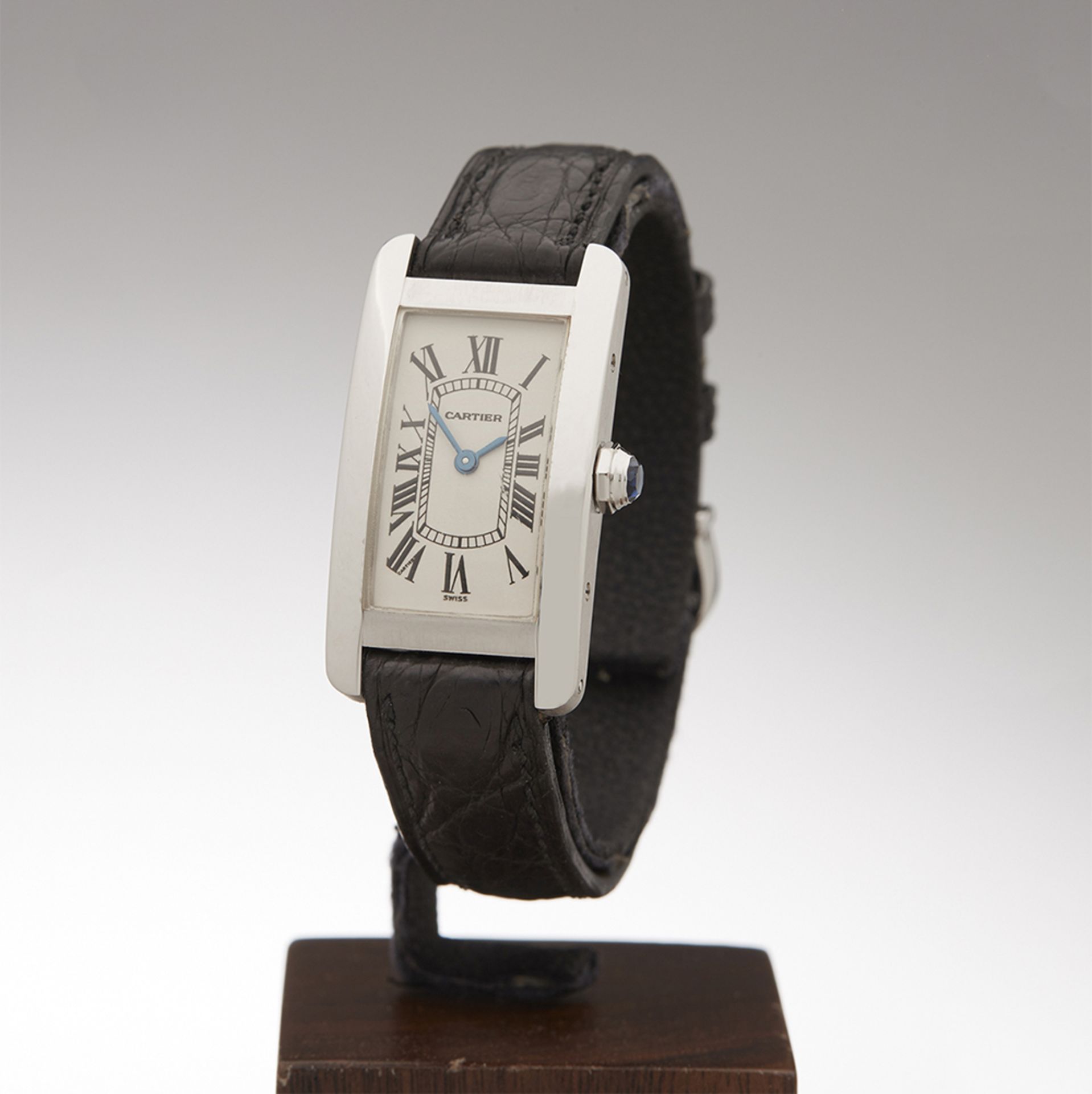 Cartier, Tank Americaine 20mm 18k White Gold 1713 - Image 3 of 8