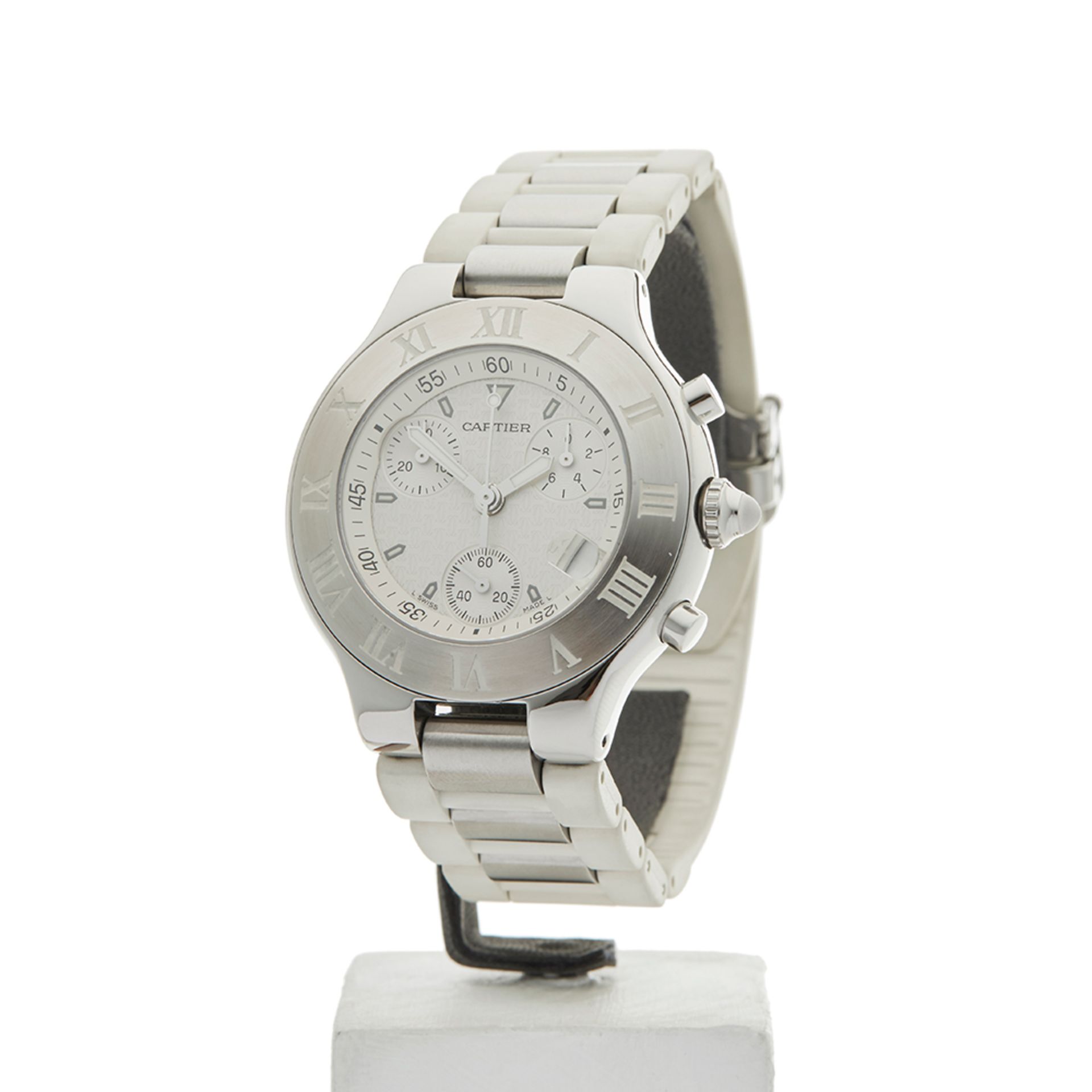 Cartier, Must de Cartier Chronoscaph 38mm Stainless Steel 2424 - Image 3 of 8