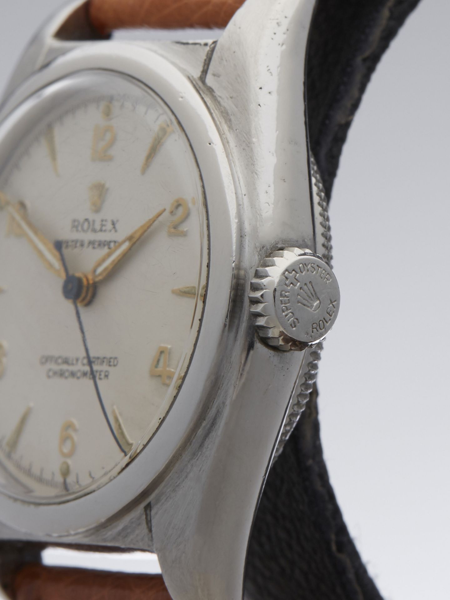 Rolex, Vintage Bubble Back 32mm Stainless Steel 6050 - Image 4 of 9