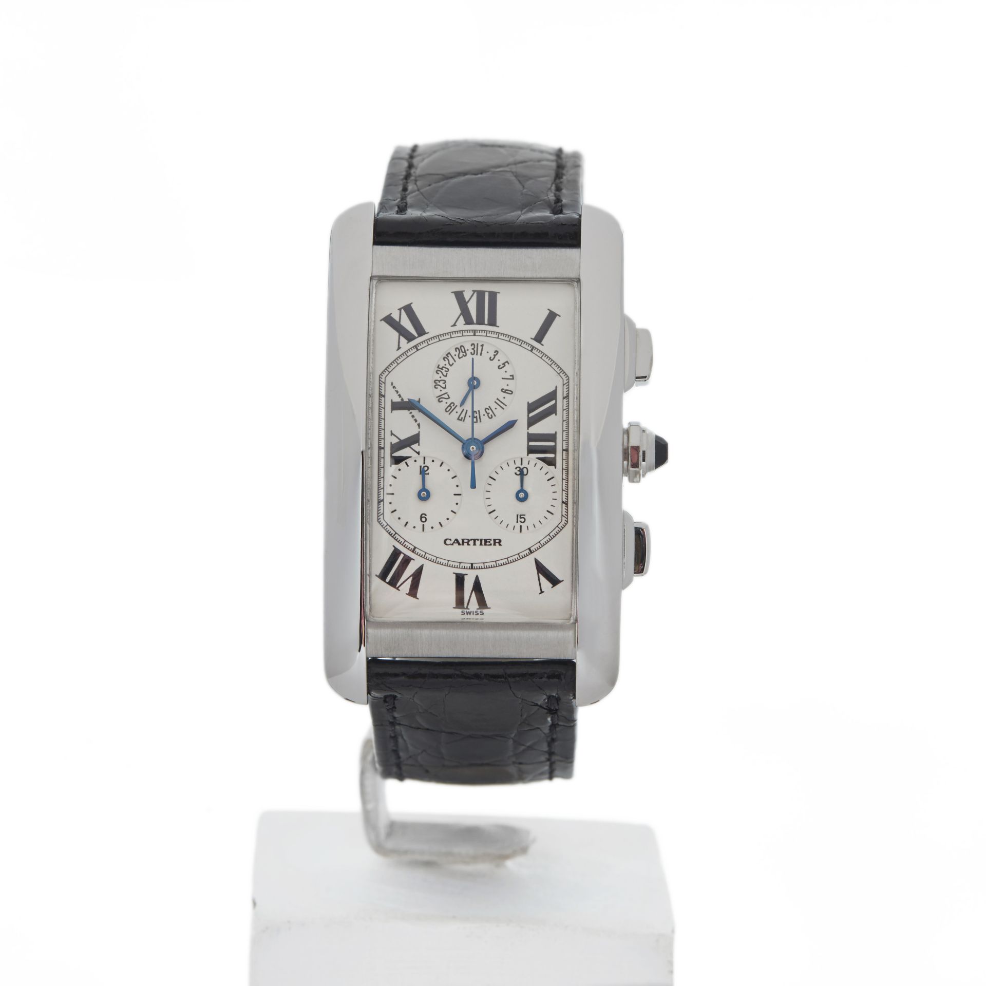 Cartier, Tank Americaine 26mm 18k White Gold W2603356 - Image 2 of 8