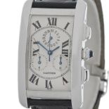 Cartier, Tank Americaine 26mm 18k White Gold W2603356